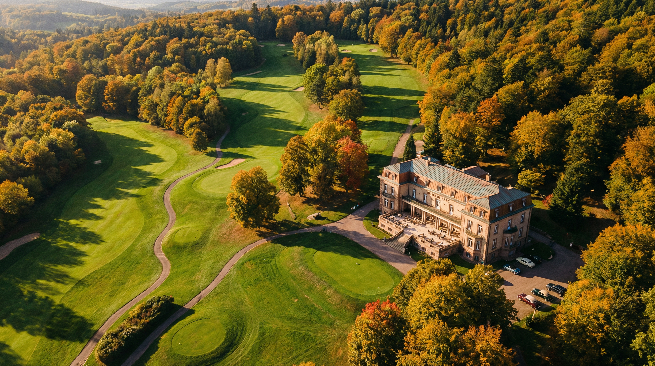 Golf course aerial view